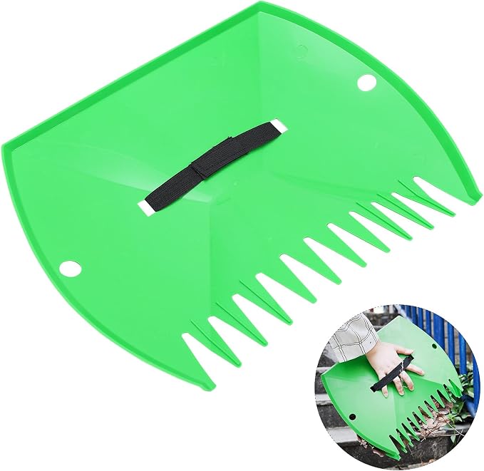 Leaves Cleaning Clamp and Snow Sweeping Rake for Garden Use, Handheld Fallen Leaves Collector with Sturdy Garden Cleaning Accessory for Lawn and Patio Snow Removal