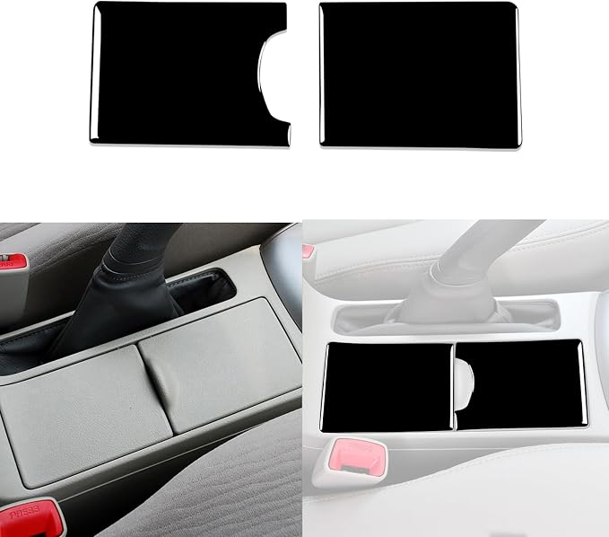 Glossy Bright Piano Black Car Center Console Cup Holder/Storage Box Switch Cover Decoration Sticker Interior Trim Compatible with Toyota Corolla 2009 2010 2011 2012 2013 Auto Trim Accessories