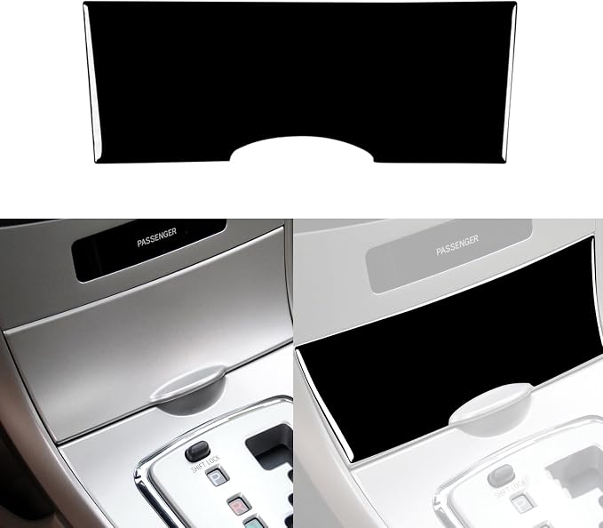 Glossy Bright Piano Black Car Center Console Storage Box Cigar Lighter Panel Switch Cover Sticker Interior Trim Compatible with Toyota Corolla 2009 2010 2011 2012 2013 Auto Trim Accessories