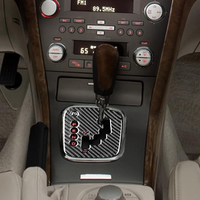 JKYUKU Real Carbon Fiber for Subaru Accessories Center Console Gear Shift | for Legacy/Outback 2005-2009, Black Center Console Gear Shift Decal Cover Trim , Sl8215 Sticker, Anti-Scratch