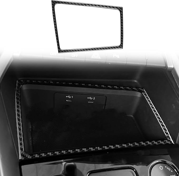 Carbon Fiber Center Console Stickers Fit for Audi A3 8Y S3 2021-2025 | Trim Center Console Storage Box Surround | Accessories | Self-adhesive