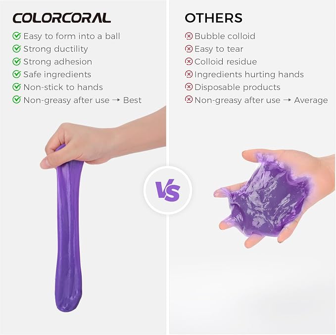 ColorCoral Cleaning Gel for Car Universal Gel Cleaner Auto Detailing Car Vent Keyboard Cleaning Putty Car Interior Cleaner Dashboard Dust Remover Putty Auto Duster Cleaning Kit 160G - Purple | Universal Cleaning gel for Car Interior electronic Detailin...