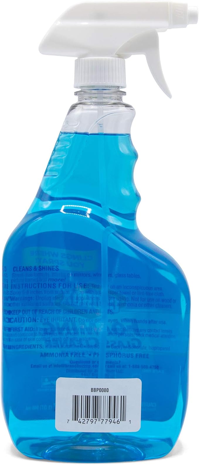 Clorox Foaming Glass Cleaner Trigger Spray, Streak Free No Drip Formula for Windows, Mirrors, and Glass Surfaces, All Purpose Household Cleaning Spray in Fresh Scent, 32 Ounce