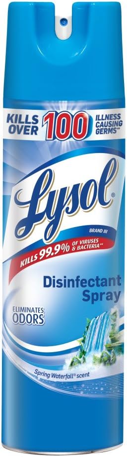 Lysol Disinfectant Aerosol Spray, Spring Waterfall Scent, 19 Ounces (Case of 12)