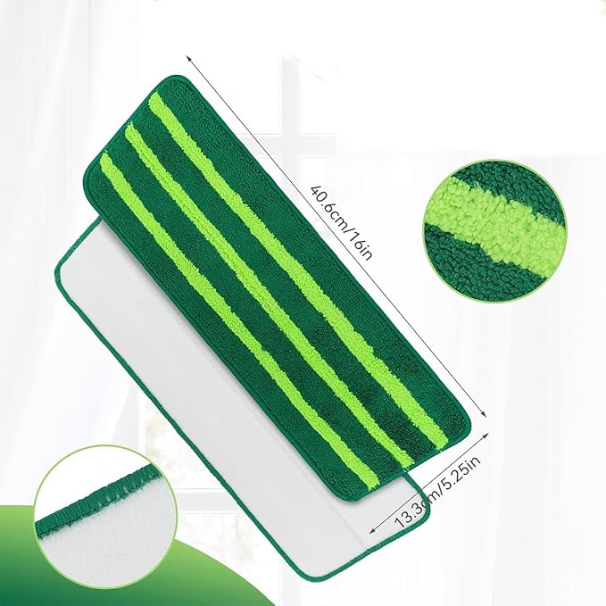 Mop Head Replacement for Libman Freedom Spray Mop - Washable Reusable Wet & Dry Cleaning - Microfiber Spray Mop Pads Refill for Multi-Surface Floor -4 Pack (Green）