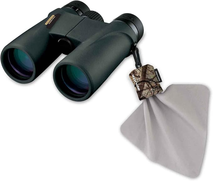 SPUDZ Classic Microfiber Lens Cleaner – Clip-On Pouch, Washable – for Binoculars, Scopes, Glasses, Screens | Classic | Camo, 10 x 10 Inch