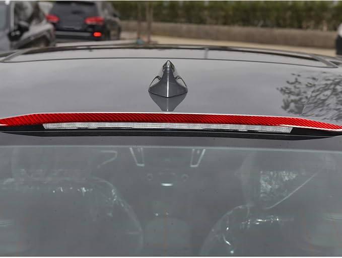Real Carbon Fiber Accessories Compatible with Chevy Malibu 9th Gen 2016 2017 2018 2019 2020 2021 2022 2023 2024 Car Exterior Trim Stickers Rear High Mount Stop Light Decals