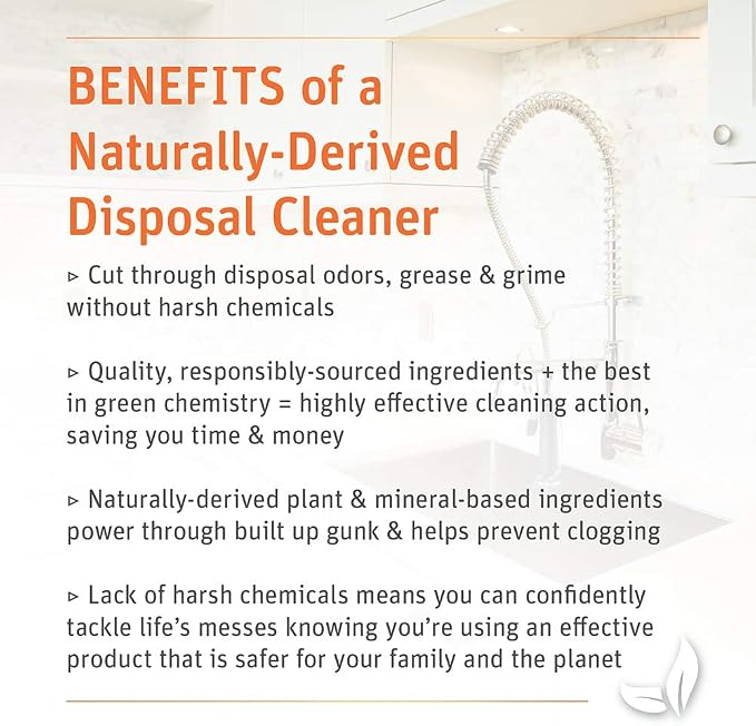 Grab Green Naturally-Derived, Mineral-Based Disposal Cleaner & Freshener Pods, Red Pear with Magnolia, 12 Pods (4-Pack)