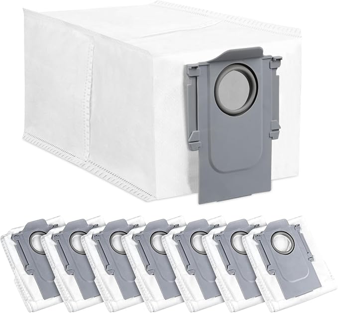 8 Pack Dust Bags for Roborock QV 35A/Saros 10R/Qrevo S Pro Robot Vacuum | 2.7L Large Capacity Replacement Dust Bag
