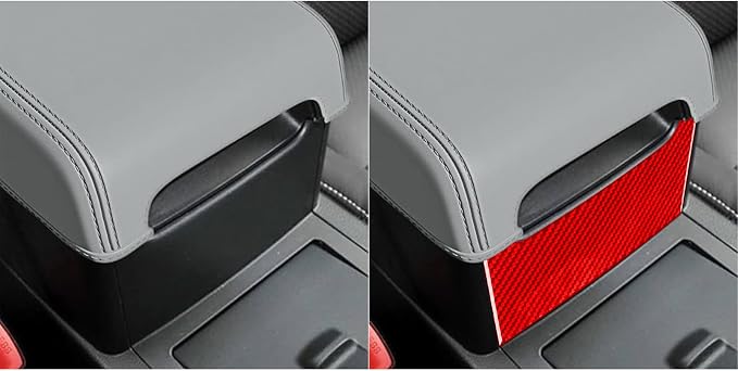 Real Carbon Fiber Trim for Toyota Camry Accessories | for 2012 2013 2014 Center Armrest Storage Box Decoration Panel Interior Thick Overlay Decal