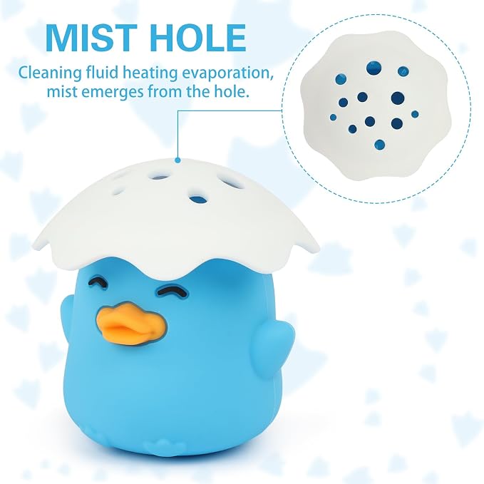 NEW Microwave Steam Cleaner, Duck Microwave Cleaner, Just Add Vinegar and Water, Cut Cleaning Time by Half, Kitchen Gifts Accessories Gadgets (Blue)