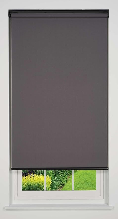 Customizable Cordless Light Filtering Sierra Collection Roller Shade, Dark Grey 60" to 65" W X 54" H (Arrives 1/4" Narrower)