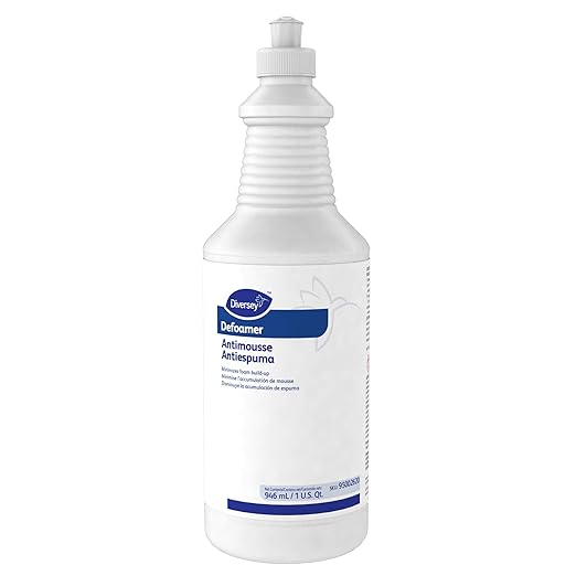 Diversey 95002620 Defoamer, Foam Control Liquid for Carpet Cleaner Extractors, Auto Scrubbers, and Tanks, Ready-to-Use, Unscented, 32-Ounce (Pack of 6)