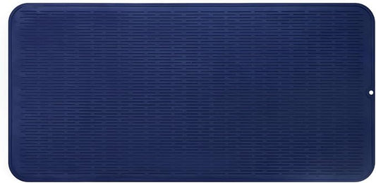 MicoYang Silicone Dish Drying Mat for Multiple Usage,Easy clean,Eco-friendly,Heat-resistant Silicone Mat for Kitchen Counter or Sink,Refrigerator or Drawer Liner Navy Blue 5XL 36inches x 18inches