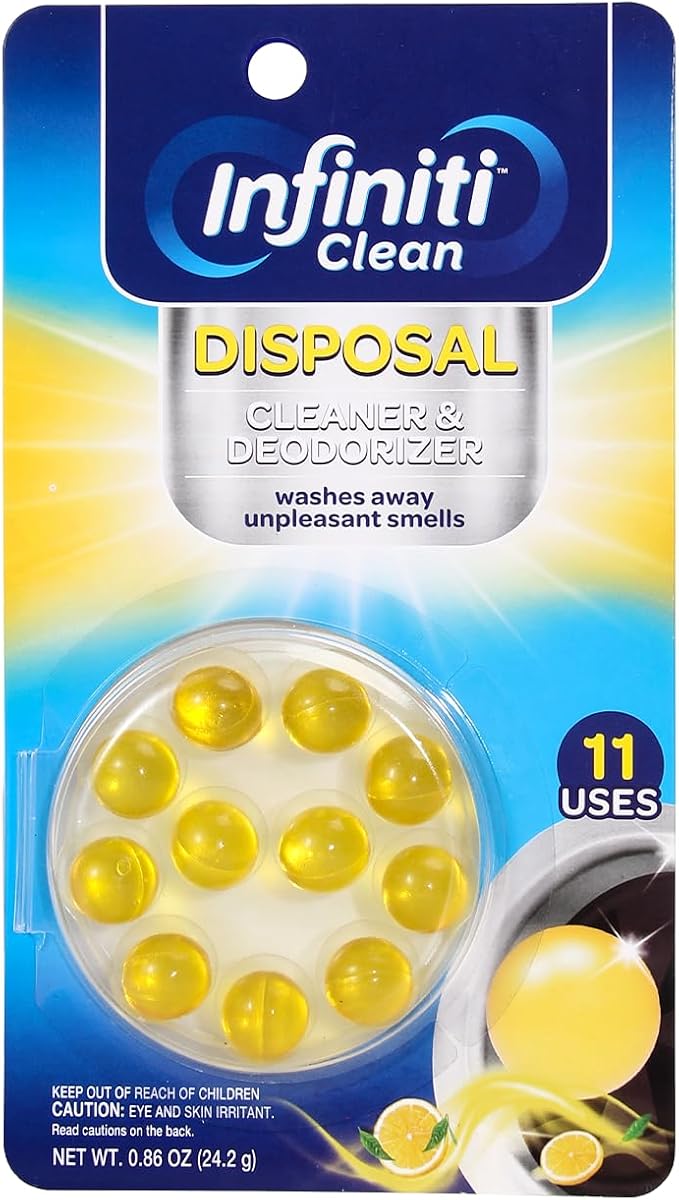 Garbage Disposal Cleaner & Deodorizer – Lemon Scent, Foaming Action, Eliminates Odors & Residue, 0.86 oz