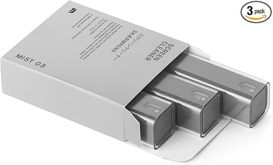 am Mist Screen Cleaner Spray with Microfiber Cloth – Alcohol-Free, Gray | Mist screen cleaner with integrated microfiber cloth for phones, tablets, laptops, TVs and car displays.