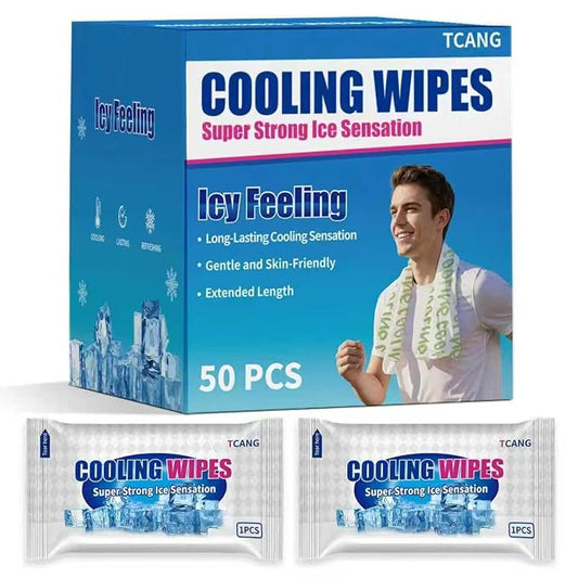 50 Pack Cooling Wipes Cooling Towels for Neck and Face Cool Towel Neck Wraps, Ice Towel, for Yoga,Sport,Running,Gym,Workout,Camping,Fitness,Workout & More Activities Camping in Hot Weather (Green)