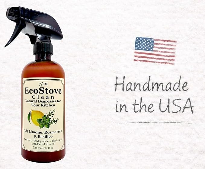 Herbal Scent Stove & Oven Cleaner – Spray, Wait & Wipe | Plant-Based Heavy-Duty Kitchen Degreaser Spray – Non-Toxic, Fume-Free Oven Cleaner | Safe for Glass Cooktops, Stainless Steel & Enamel (16 Oz)
