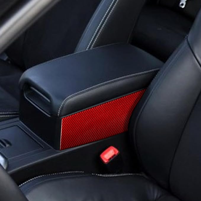Real Carbon Fiber Trim for Toyota Camry Accessories | for 2012 2013 2014 Center Armrest Storage Box Sides Decoration Panel Interior Thick Overlay Decal