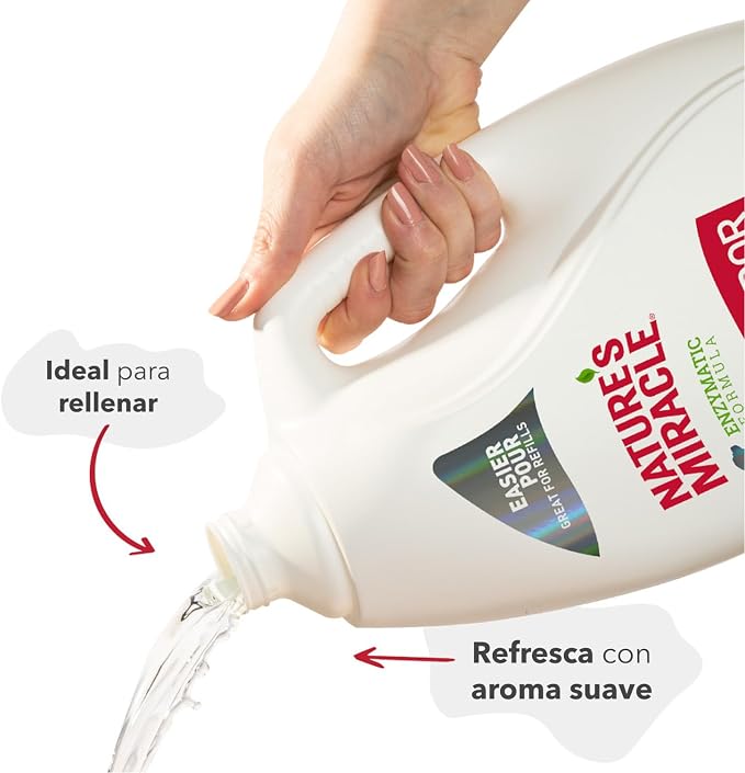 Nature’s Miracle Dog Stain & Odor Remover, Enzymatic Cleaner, 1 gal | Tough on Dog Urine, Feces, Vomit, Drool and Other Organic Stains and Odors, For Multiple Surfaces, Fresh Scent