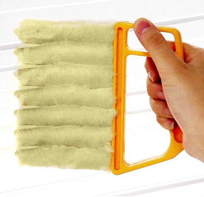 Blind Cleaner Brush , Blinds Dust Shutters , Mini Washable & Removable Window Air Conditioner Duster With 7 Slat Handheld Household Kitchen Cleaning Tools , For Awnings , Siding , Vinyl , Car , Fan