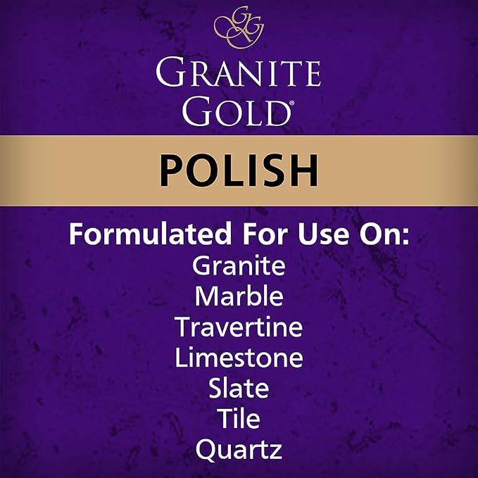 Granite Gold Polish Refill 64 oz | Enhances shine on Granite, Marble, Quartz and natural stone surfaces