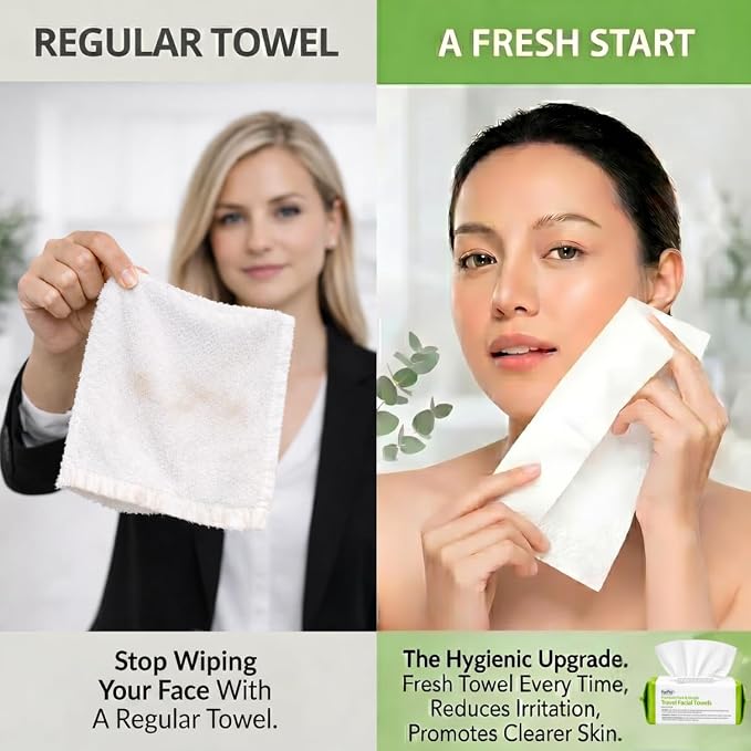 ForPro Travel Size Disposable Face Towels, 8"x8" Compact Dry Wipes Bulk Pack, Ultra Soft Lint-Free Viscose Makeup Remover Pads for Sensitive Skin, Biodegradable, Vegan, 600-Count