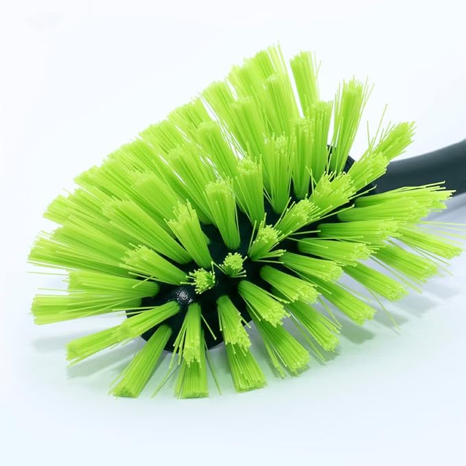 Pine-Sol Long Handle Dish Brush – Heavy Duty Bristle Kitchen Scrubber, Safe with Non-Stick Cookware