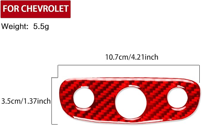 Real Carbon Fiber Trim for Chevy Malibu 9th Gen Accessories | for 2016-2024 Headlight Switch Control Panel Frame Sticker Interior Thick Overlay Decal