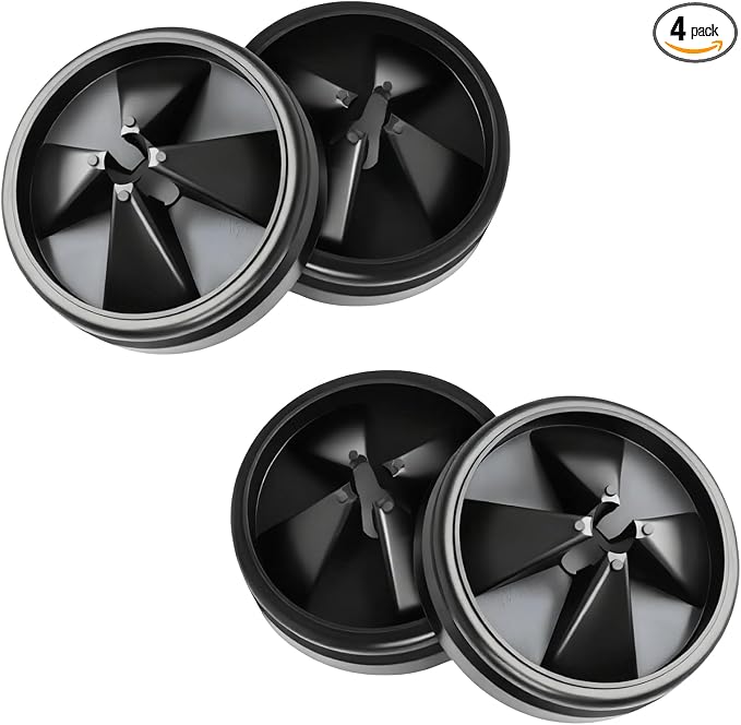 4-Pack 3-3/8in Garbage Disposal Splash Guard Compatible with InSinkErator | QCB-AM Replacement for InSinkErator Evolution & for Moen, Noise Reduction, Leakproof, Durable