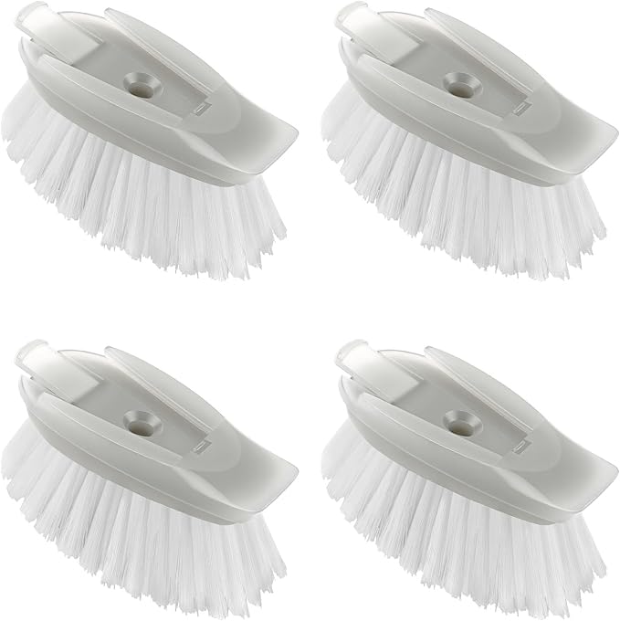 Dish Brush Refills 4 Pack, Grey Replacement BrushHeads Compatible with OXO Dish Brush & OXO DishScrubber