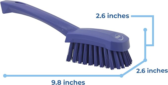 Vikan 41928 Brush,Washing,Stiff,10",PP/PBT,Purple