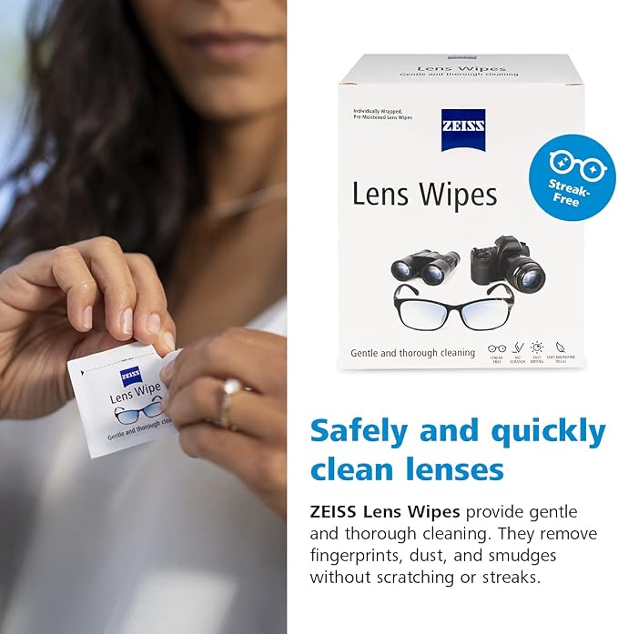 Zeiss Pre-Moistened Lens Cleaning Wipes, 400 count (Pack of 2)
