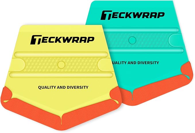 TECKWRAP Felt Squeegee for Vinyl Wrap Window Tint, V-Shape, Soft/Med | Pro Car Wrap Tool Kit with 2 Hardness Levels Scratch-Free Tool for PPF, Decal, Inkjet Sticker Paper & Wallpaper DIY Projects