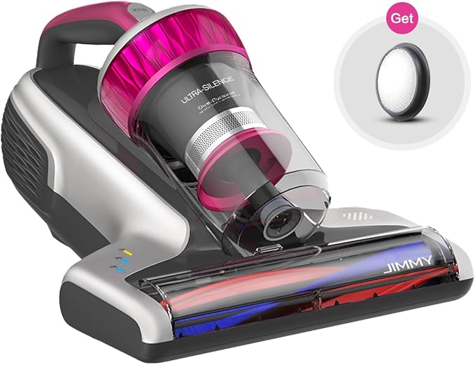 Jimmy WB73 Bed & Mattress Vacuum Cleaner with UV Sanitizer & Ultrasonic – Handheld Dust Remover with Smart Dust Sensor, HEPA Filtration for Pet Hair & Allergies (Corded)