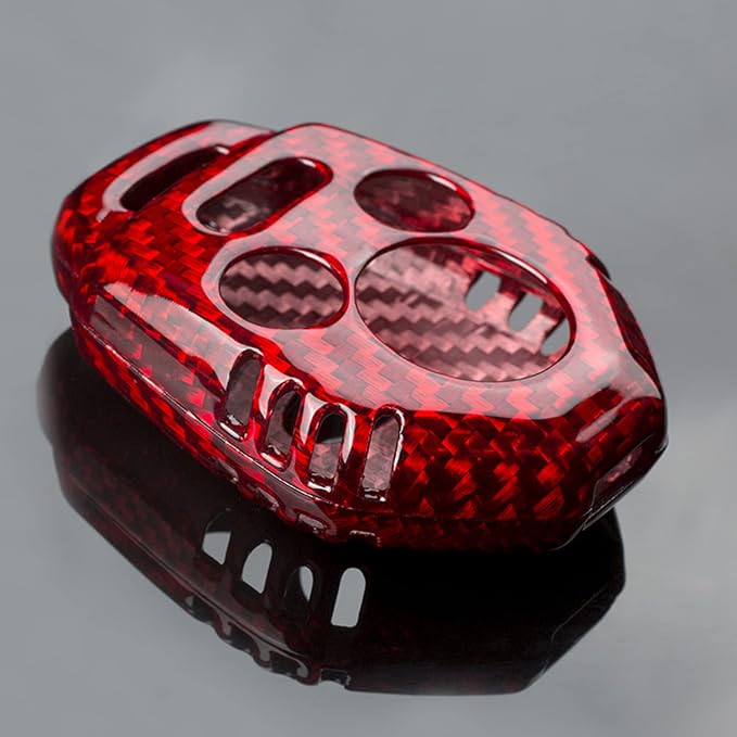 HIGH FLYING for Subaru WRX STI 2015-2021 Car Accessories Key Cases Protector Cover Real Carbon Fiber RED