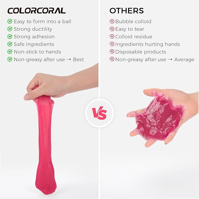 ColorCoral Cleaning Gel for Car Universal Gel Cleaner Auto Detailing Car Vent Keyboard Cleaning Putty Car Interior Cleaner Dashboard Dust Remover Putty Auto Duster Cleaning Kit 160G - Rose Red | Cleaning Putty Detailing Car slime Vent Keyboard Car Inte...
