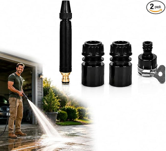 High Pressure Hose Nozzle Water Gun Metal Garden Hose Nozzle Pressure Washer Hose Attachment for Car Plant Watering