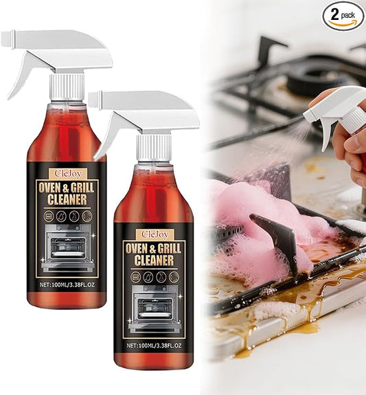2-Pack Oven Cleaner Heavy Duty – Foam Spray for Kitchen Grease, Stovetop, Grill, Cookware, Countertop, Baked-On Food, Multi-Surface Degreaser (100ml)