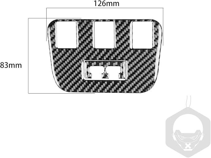 Real Carbon Fiber Trim for Dodge Charger Chrysler 300 Accessories | for Charger 2011+ Chrysler 300 2011-2023 Rear USB Panel Sticker Interior Thick Overlay Decal - A