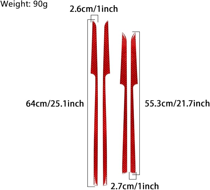 Real Carbon Fiber Trim for Toyota Camry Accessories | for 2012 2013 2014 Armrest Box Decoration Panel Interior Thick Overlay Decal