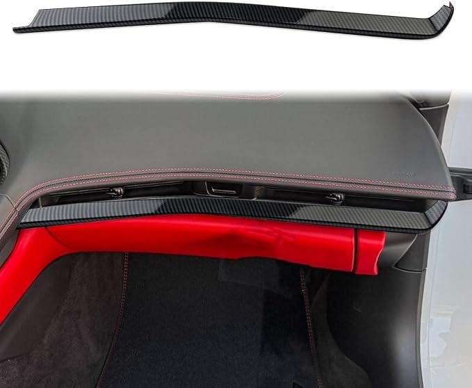 crosselec Interior Center Console Dashboard Cover Trims Decoration Accessories for Chevrolet Corvette C8 2026,Carbon Fiber Style (Passenger Vent Trim)