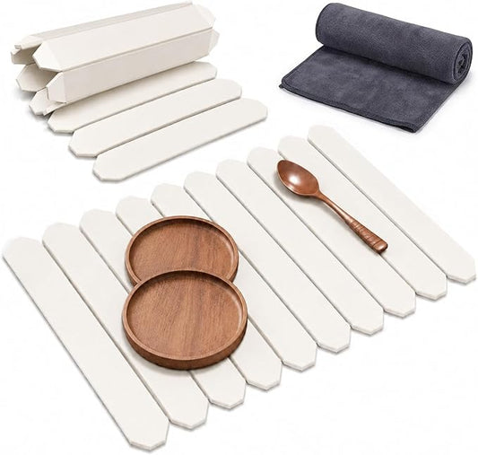 Stone Drying Mat for Kitchen Counter 16x24 Inch, Diatomaceous Dish Drying Mat with Towel Sanding Tool, Fast-Absorbing Quick-Dry Non-Slip Sink Tray