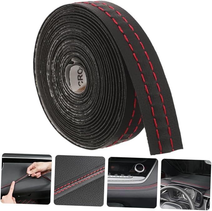 Car Interior Decorative Trim Strip with Stitching Stylish Car Decor for Dashboard and Door Gaps Durable Interior Car Accessories for Polished Finish
