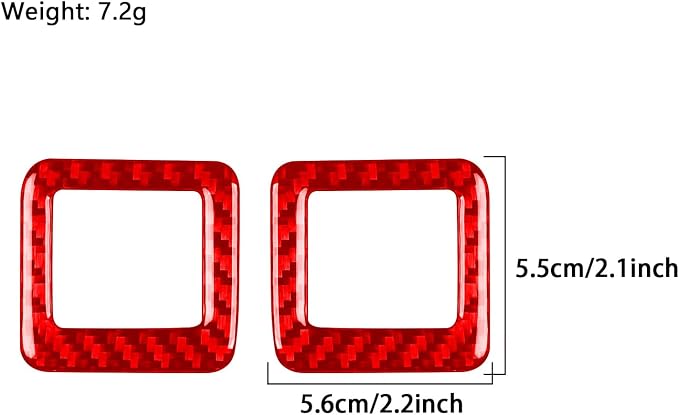 Real Carbon Fiber Trim for Toyota Camry Accessories | for 2012 2013 2014 Dashboard Sides Air Vent Outlet Defogging Decoration Panel Frama Interior Thick Overlay Decal