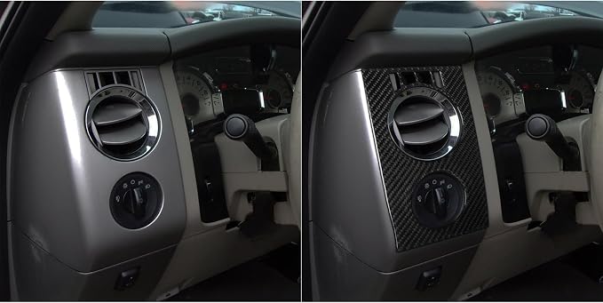 Fit for Ford Expedition 2007-2014 Air Vent Trim Soft Carbon Fiber | Dashboard Side Air Vent Trim Stickers, Anti-scratch, Interior Cover, Decorations Trim