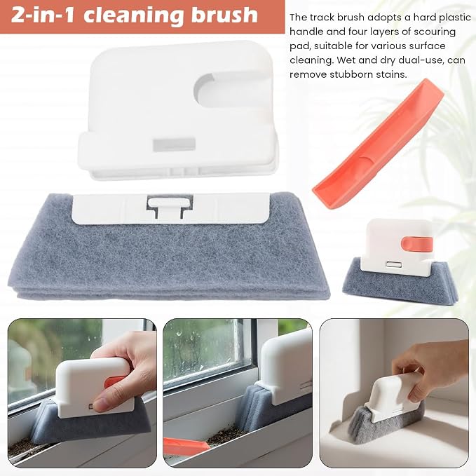 5 Pack Window Blind Cleaner Kit, Washable Microfiber Blind Cleaning Tool with Air Vent Cleaner, Window Track Cleaning Brush, Dust Cleaner for Window Blinds, Air Vents, Tracks & Fans