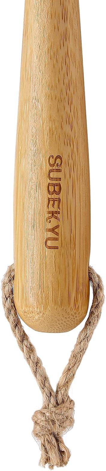 SUBEKYU Dish Brush with Handle, Natural Bamboo Dish Scrubber Brush, Kitchen Dishwashing Brush for Cleaning Dishes/Pans/Pots/Sinks, Sisal Bristles, 2P