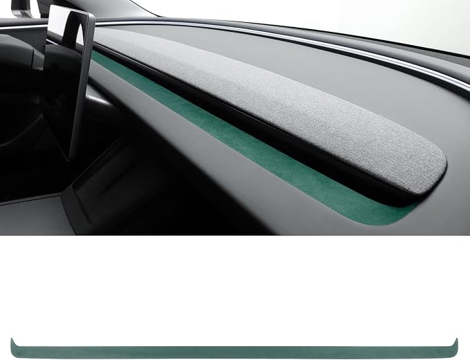 Betterhumz Car Dashboard Panel Trim for Tesla Model 3 M3 Highland 2026 2025 | Center Console Front Air Condition Vent Cover Sticker Moulding Tuning Accessories (for alcantara Green)