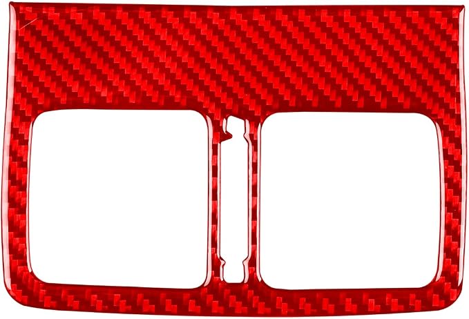 Real Carbon Fiber Trim for Toyota Camry Accessories | for 2012 2013 2014 Rear Row Air Vent Wind Outlet Decoration Panel Interior Thick Overlay Decal